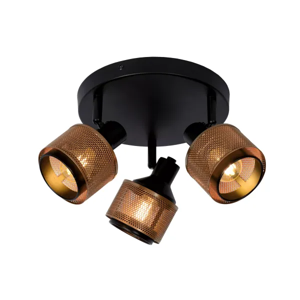 Lucide RAFA - Ceiling spotlight - Ø 35 cm - 3xE14 - Black image 1