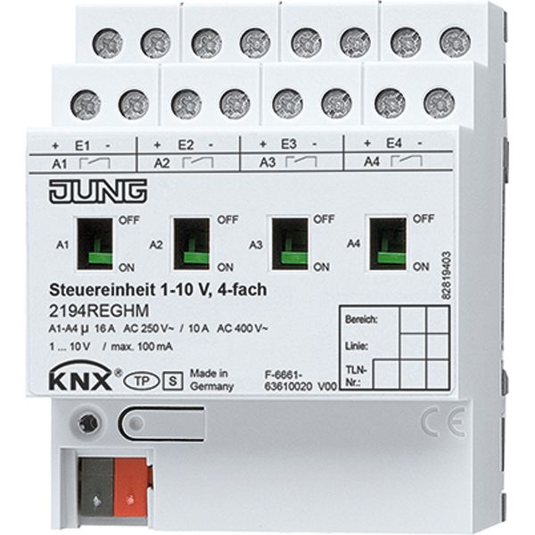 Dimmer KNX Control unit 1-10 V, 1-gang image 1