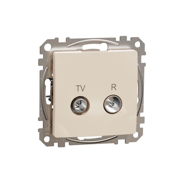 TV/R Socket intermediate 10db, Sedna, Beige image 4