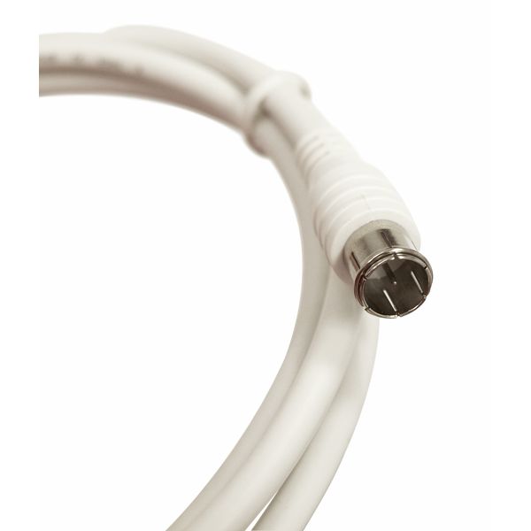 S4H Coax Patchcord, 2xF-Quick straight, >90dB,ClassA,wh,5.0m image 2