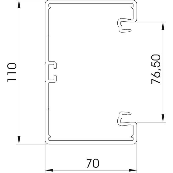 GK-70110CW Device installation trunking with base perforation 70x110x2000 image 2