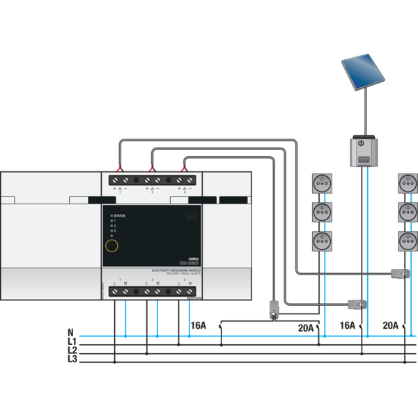 Electricity measuring module (3 channels) for Niko Home Control image 3