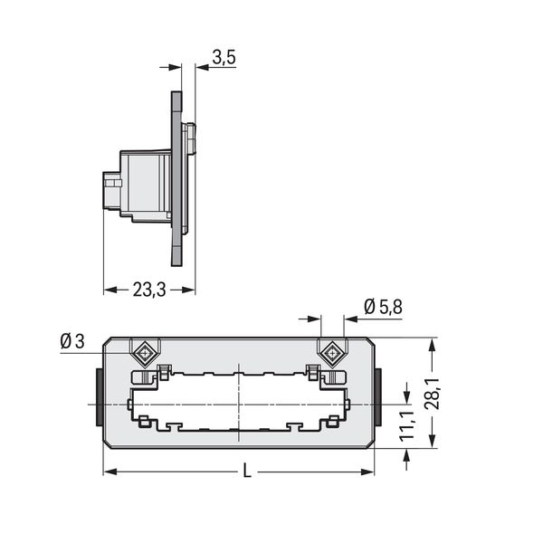 831-304 Snap-in frame; for male connectors; 1 part image 5
