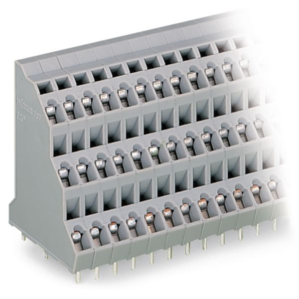 Triple-deck PCB terminal block 2.5 mm² Pin spacing 5 mm gray image 4