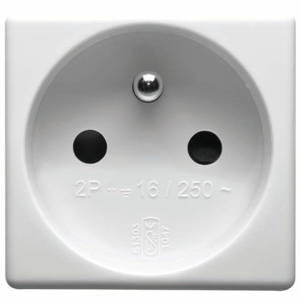 FRENCH STANDARD SOCKET-OUTLET 250V ac - 2P+E 16A - 2 MODULES - SYSTEM WHITE image 2