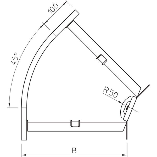 RB 45 320 FS 45° bend horizontal + angle connector 35x200 image 2