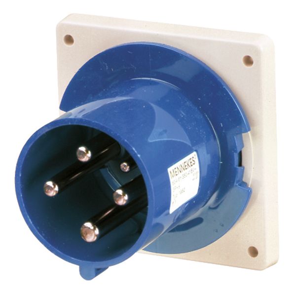 Panel mounted inlet, 63A4p9h230V, IP44 image 1