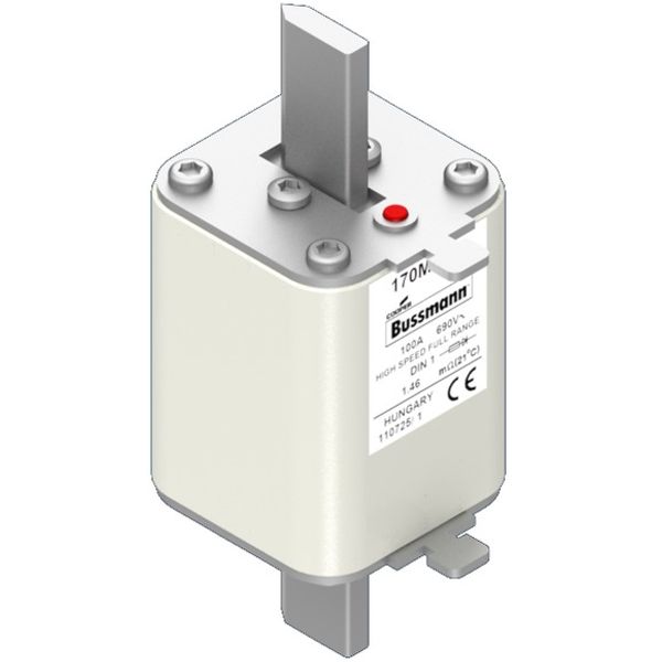 Fuse-link, high speed, 80 A, AC 690 V, DIN 1, 52 x 66 x 135 mm, gR, DIN, IEC, single indicator image 4