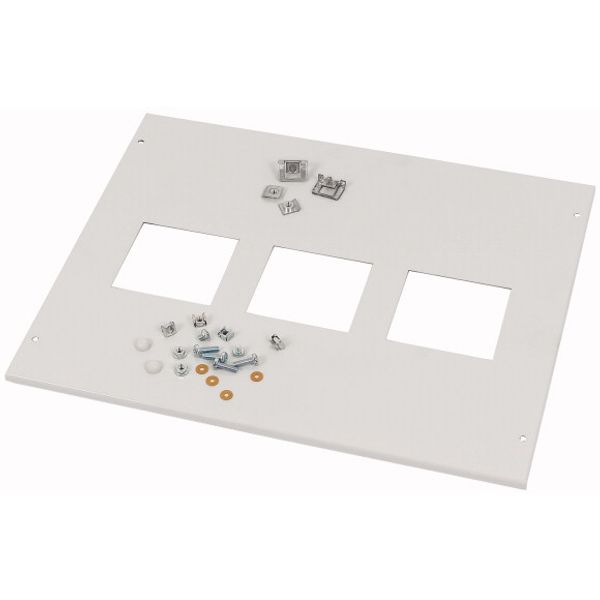 Front cover, +mounting kit, for NZM2, vertical, 4p, HxW=600x425mm, grey image 1