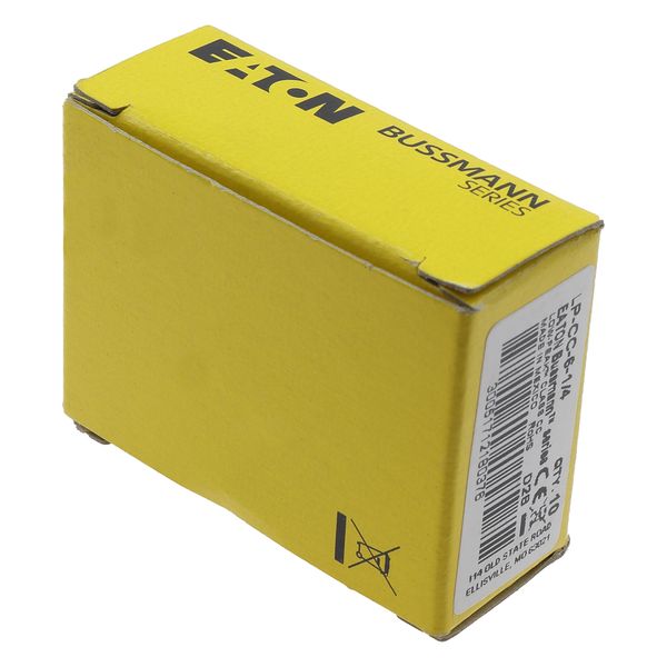 Fuse-link, LV, 6.25 A, AC 600 V, 10 x 38 mm, CC, UL, time-delay, rejection-type image 25