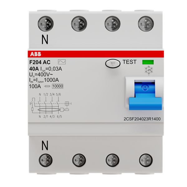 F204 AC-40/0.03-L Residual Current Circuit Breaker image 1