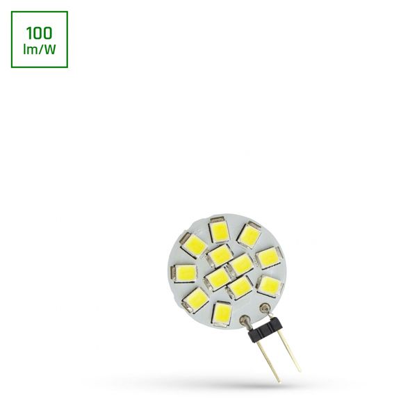 LED G4 12V 1,2W 12 LED CW 20mm SPECTRUM image 1