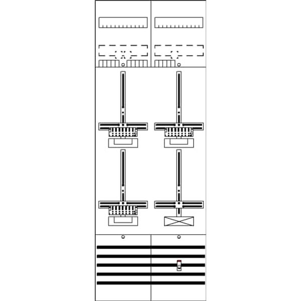 DF29P3A Meter panel, Field width: 2, Rows: 0, 1350 mm x 500 mm x 160 mm, IP2XC image 17