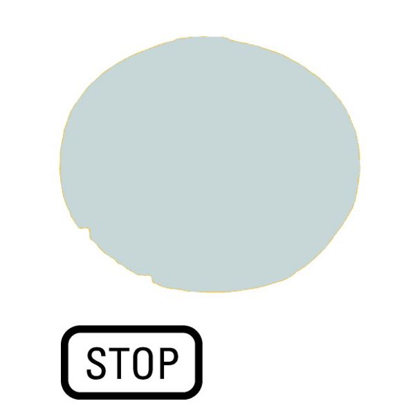 Button lens, flat white, STOP image 1