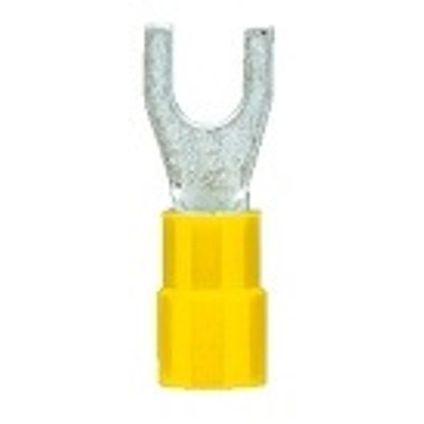 Fork crimp cable shoe, insulated, yellow, 4-6mmý, M5 image 1