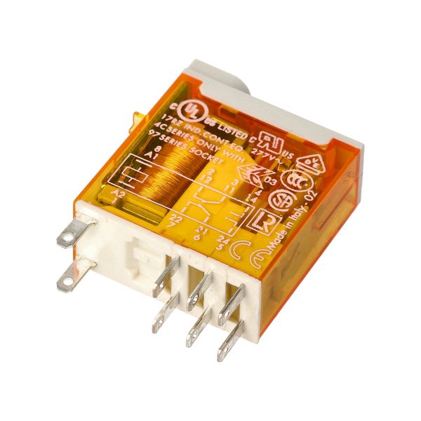 Mini.ind.relays 2CO 8A/48VAC/Agni/Test button/LED/Mech.ind. (46.52.8.048.0054) image 4