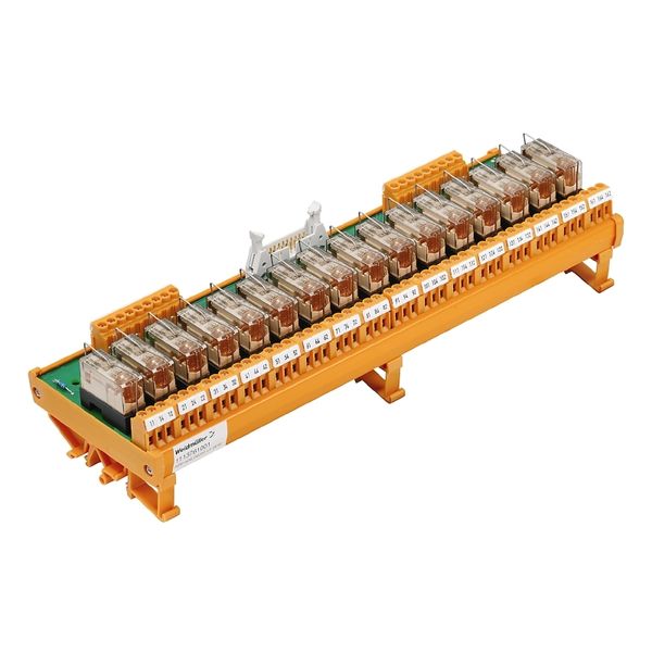 Relay module, 16-channel, shared -, 24 V DC, LED yellow, Free-wheeling image 1
