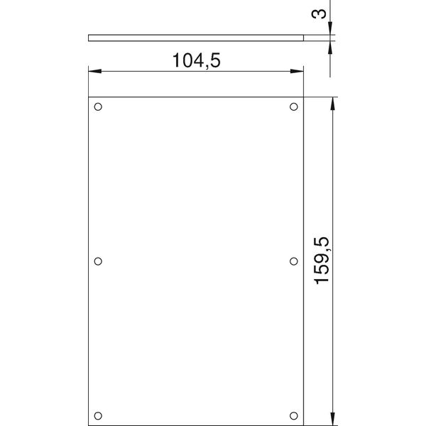 VHF-P1 Cover plate blank 160x105mm image 2