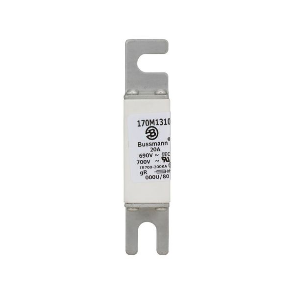 Fuse-link, high speed, 20 A, AC 690 V, DIN 000, 21 x 40 x 100 mm, gR, DIN, IEC image 17