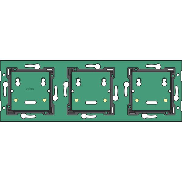 Threefold horizontal wall-mounted printed circuit board for Niko Home image 1