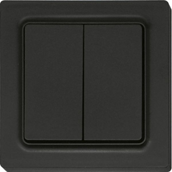 Wireless 4-way pushbutton in E-Design55, anthracite mat image 1