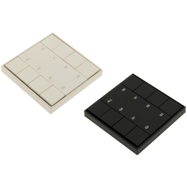 LED DALI Push button dimmer Mono 4 Zones (Groups) - Black image 1