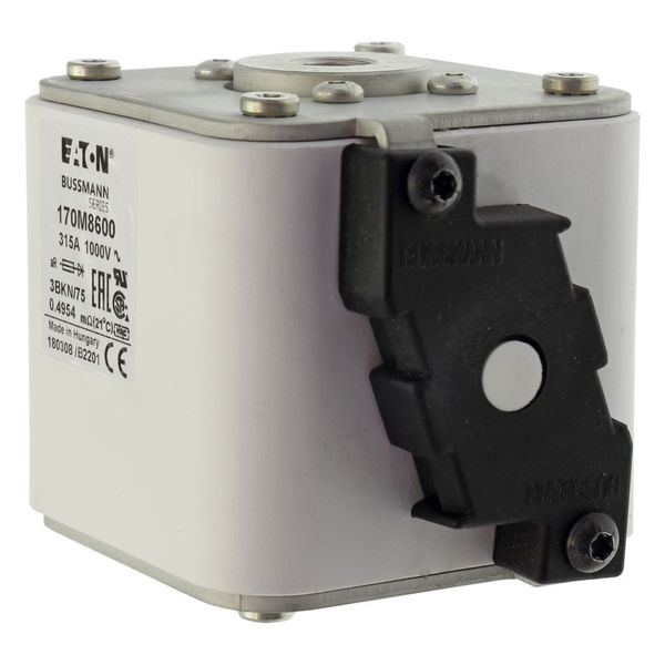 Fuse-link, high speed, 315 A, AC 1000 V, size 3, 74 x 92 x 76 mm, aR, IEC, UL, single indicator image 17