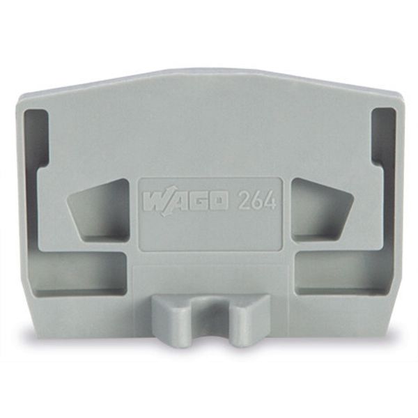 End plate with fixing flange 4 mm thick gray image 4