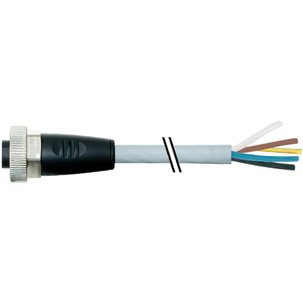 7/8'' female 0° with cable PUR 5x1.5 gy UL/CSA+drag ch. 18.5m image 1