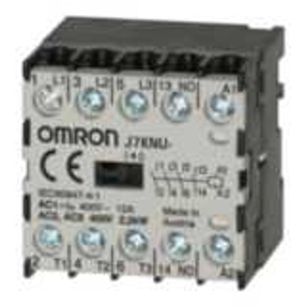 Micro contactor, 3-pole, 2.2 kW; 5 A AC3 (400 VAC) + 1 NC, 90 VAC image 1
