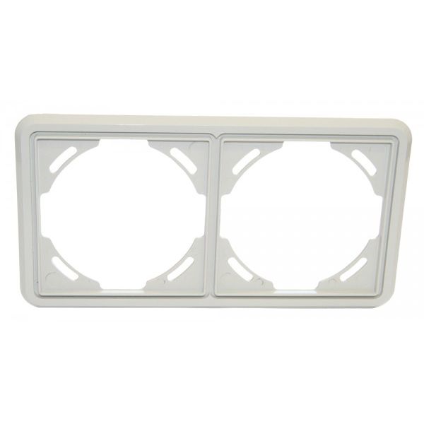Cover frame pearl white double image 1
