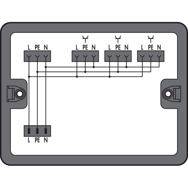 Distribution box Single-phase current (230 V) 1 input black image 2