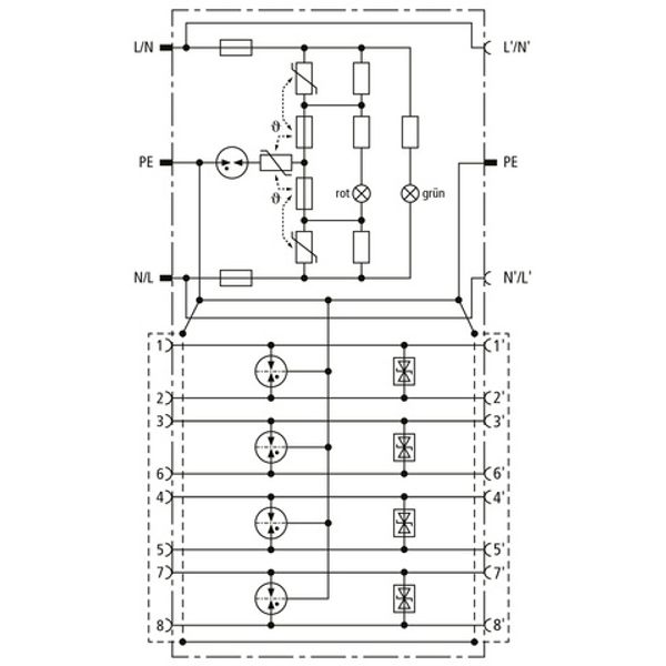 Surge arrester DEHNprotector combined adapter for power and data side image 3