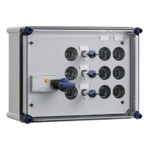 Light+power distribution enclosure RCCB 40A 30mA+busbar image 2