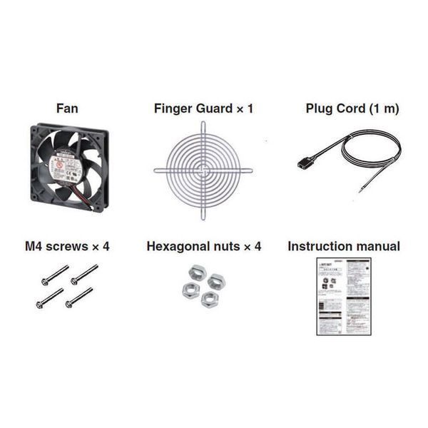 AC Axial fan, plastic blade, frame 120x38, high speed, 1 x finger guar R89F0022B image 3