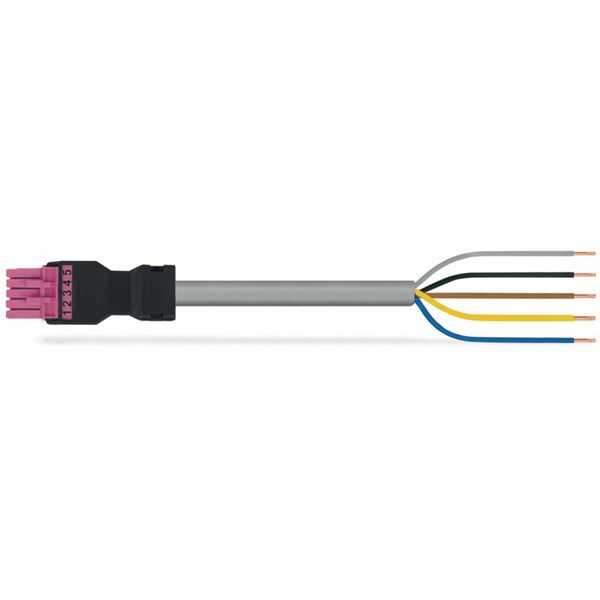 pre-assembled connecting cable Eca Socket/open-ended pink image 1