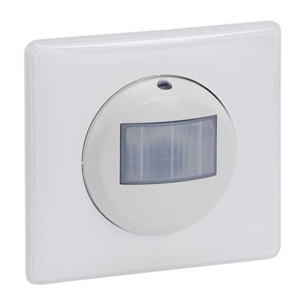 ECO1 Céliane 2-wire autonomous motion wall detector without neutral 100W LED - complete with white plate image 2