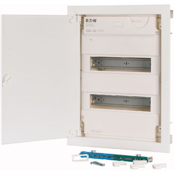 Hollow wall compact distribution board, 2-rows, super-slim sheet steel door image 12