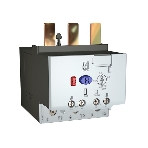 Allen-Bradley 193-1EFDB E100 Overload Relay, Trip Class 10, 15, 20, or 30, Advanced Overload Relay, 3.2...16A, C09...C23 Bulletin 100 IEC Contactor Size image 1