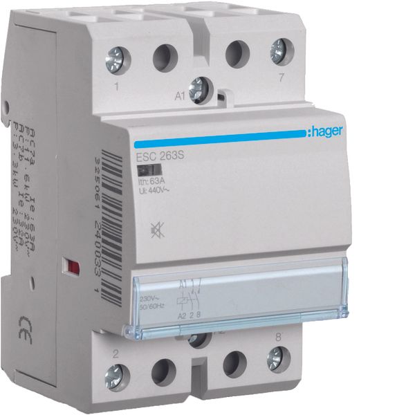 Humfree Contactor 63A, 2NO, 230V image 1