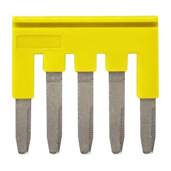 Cross bar for terminal blocks 2.5 mm² screw models, 5 poles, Yellow co image 4