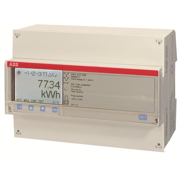 A43 313-100, Energy meter'Silver', M-bus, Three-phase, 80 A image 2