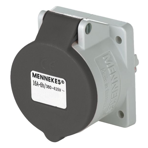 Mennekes Panel mounted recept., 16A4p7h500V, IP44 1675 image 1