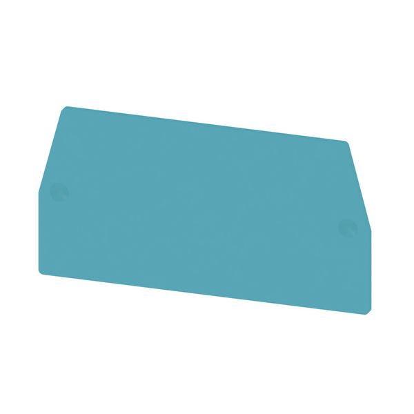 End and partition plate for terminals, 68.5 mm x 1.5 mm, blue image 1