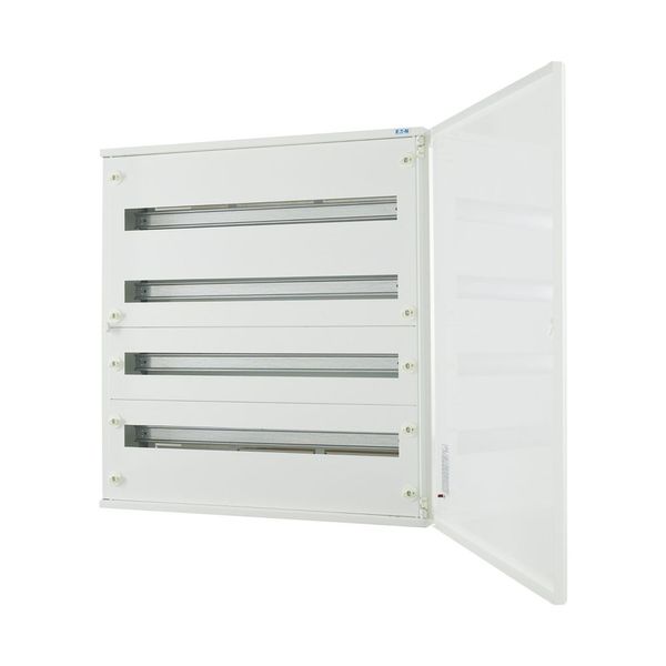Complete surface-mounted flat distribution board, grey, 24 SU per row, 4 rows, type C image 1