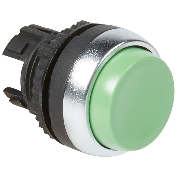 Osmoz non illuminated spring return head - projecting Ø22 - green image 1