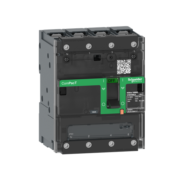 Switch disconnector, ComPacT NSXm 100NA, 4 poles, thermal current Ith 100A, compression lugs and busbar connectors image 4