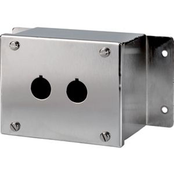 Surface mounting enclosure, stainless steel, 2 mounting locations image 2