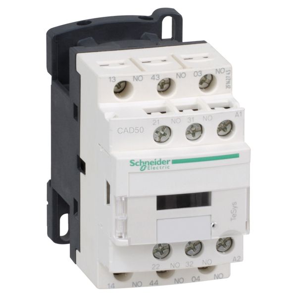 Control relay, TeSys Deca, 5NO, 0 to 690V, 24VDC standard coil, Lugs-ring terminals image 1