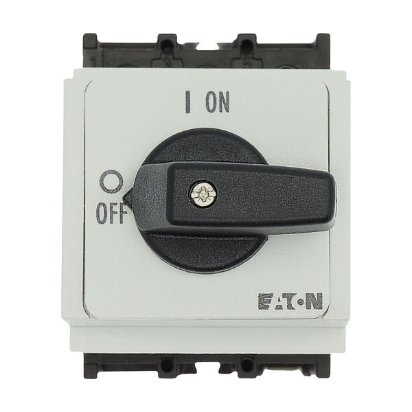 On-Off switch, P1, 32 A, service distribution board mounting, 3 pole, with black thumb grip and front plate image 29